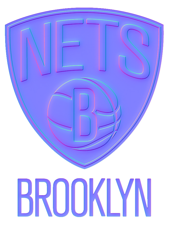 Brooklyn Nets Colorful Embossed Logo vinyl decal